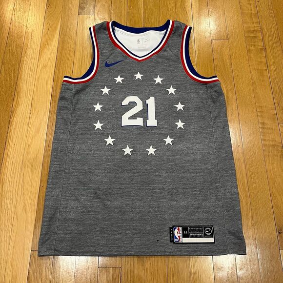 Nike Philadelphia 76ers Joel Embiid 2018-19 City Edition Jersey Swingman Men’s M